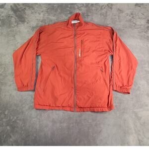 Vintage Reebok Size S Lined Track Jacket Red Full-Zip Winter C1-57